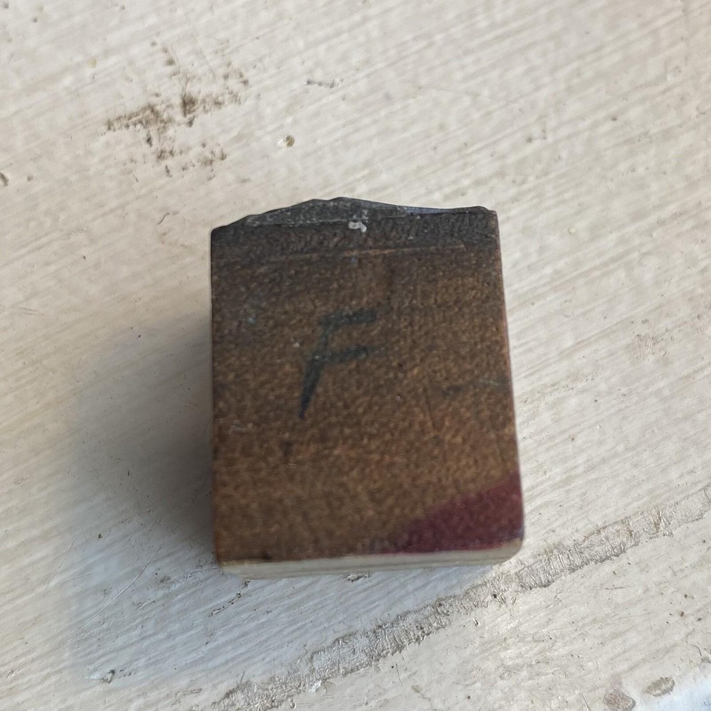 Antique Wood Metal Letterpress Print Block - LHB & Co - Picture 2 of 6
